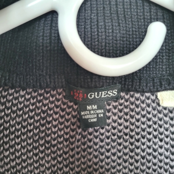 Guess Bronson Full Zip Mock Black Cotton Jacket Coat - Picture 7 of 11